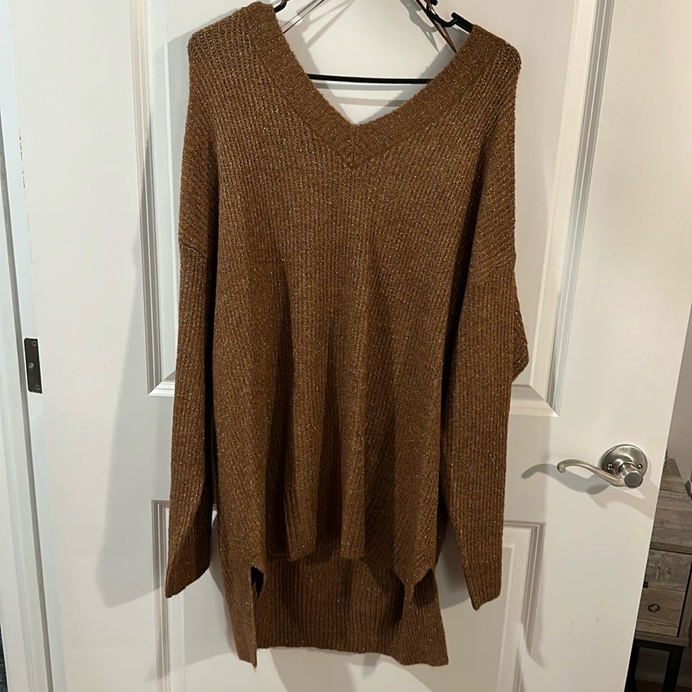 Nine West Sparkly Brown Sweater